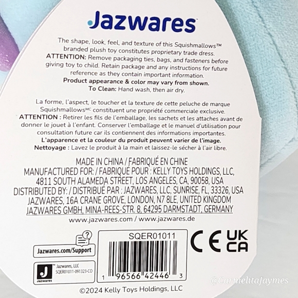 🐣 BUTTONS 🐰 Blue Bunny w Egg Basket Easter 2024 Original Squishmallow ☆》NWT《☆ - Picture 7 of 7